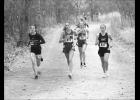 LPGE’s Caroline Kuehne, far left, made her fourth straight appearance at the Minnesota State Cross Country Meet. Kuehne would placed ninth overall in the race.