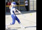 Emma Liebsch belted a ball during Tuesday’s game against Upsala. The senior added four hits, including a home run, later in the week against B-H/V.