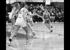 Samantha Pilarski drove into the lane against Osakis in Prairie Conference action last week.